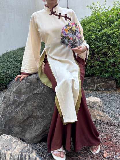 Yuna- Mandarin Kurti Set (2 piece)