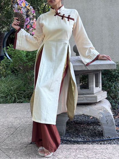 Yuna- Mandarin Kurti Set (2 piece)