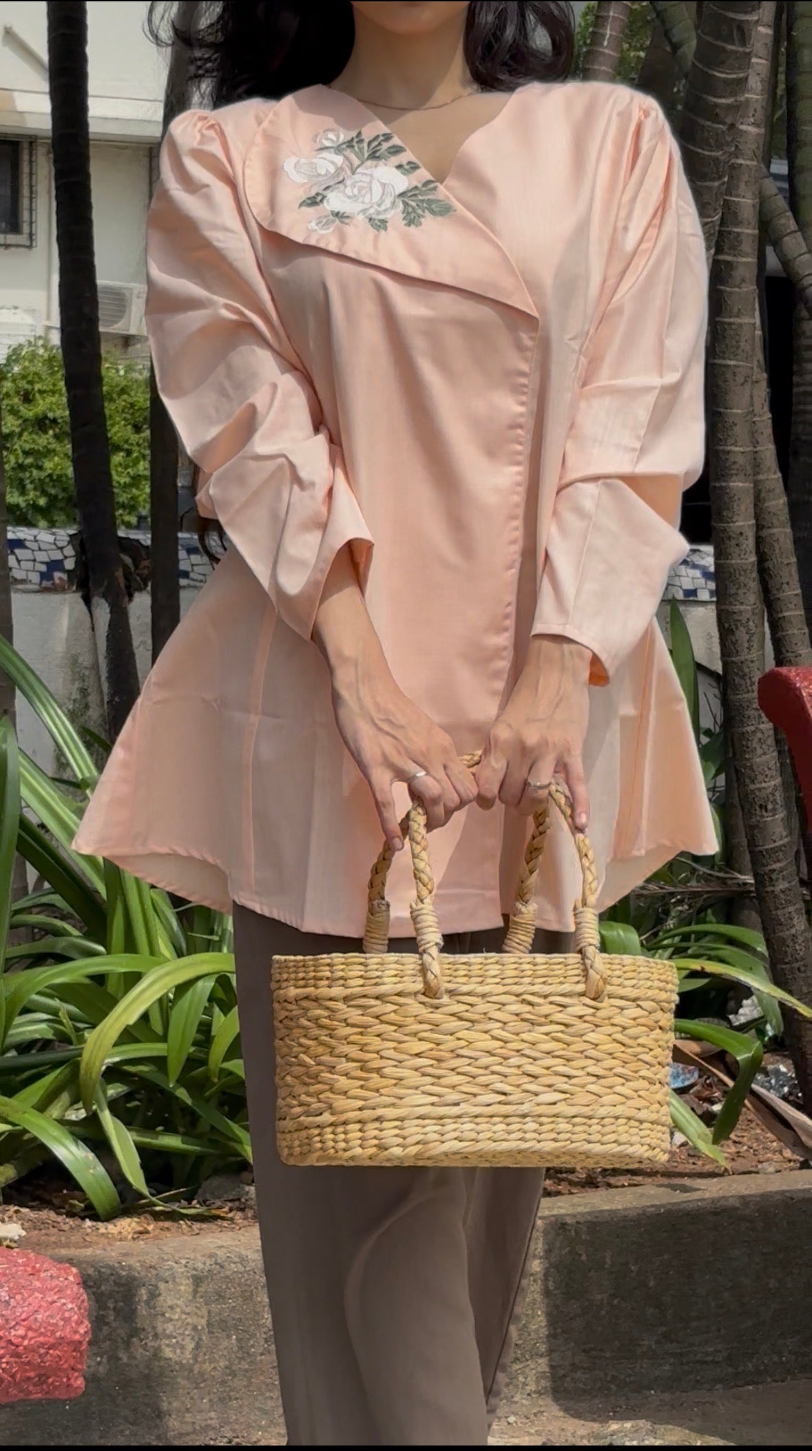 Shamama- Pastel Pink Cotton Top.