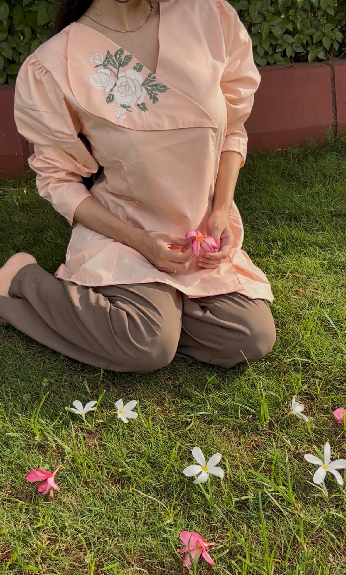 Shamama- Pastel Pink Cotton Top.